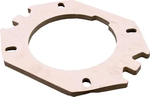 Brennerflanschdichtung aus flexiblem Material, verwendet in Heizsystemen, passend für Cuenod-Gelbbrenner, Teil der Wolf-Produkte zur Heizungsinstallation.